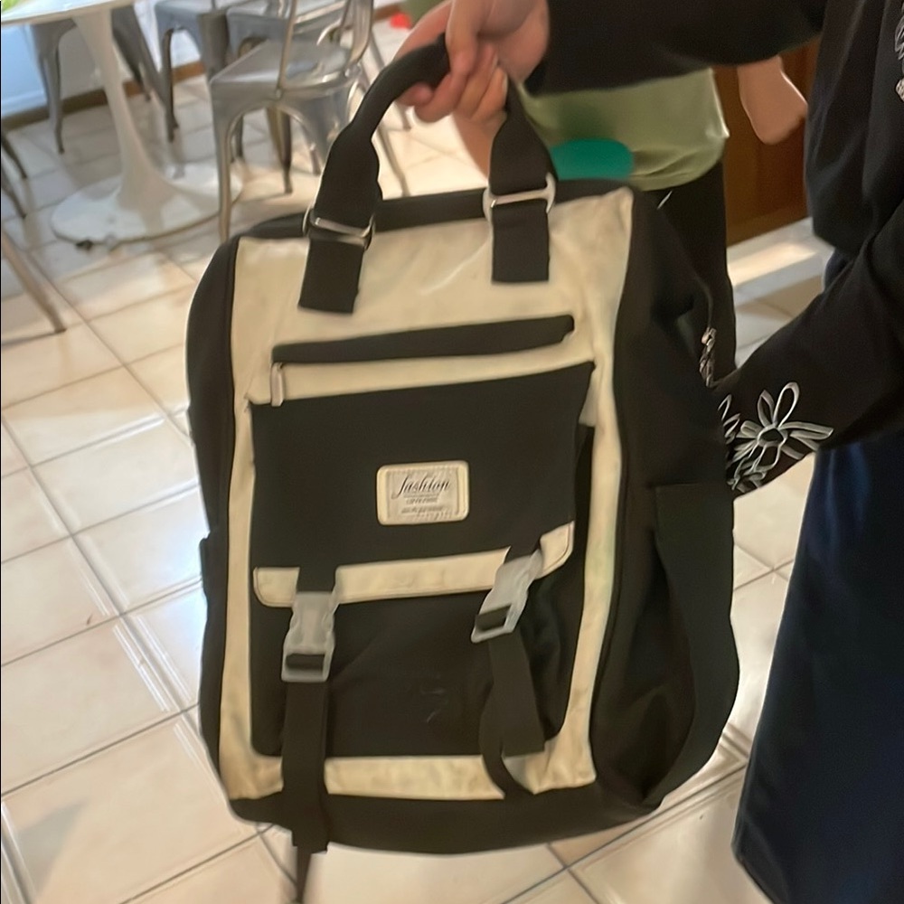 Black and White Men's Backpack
